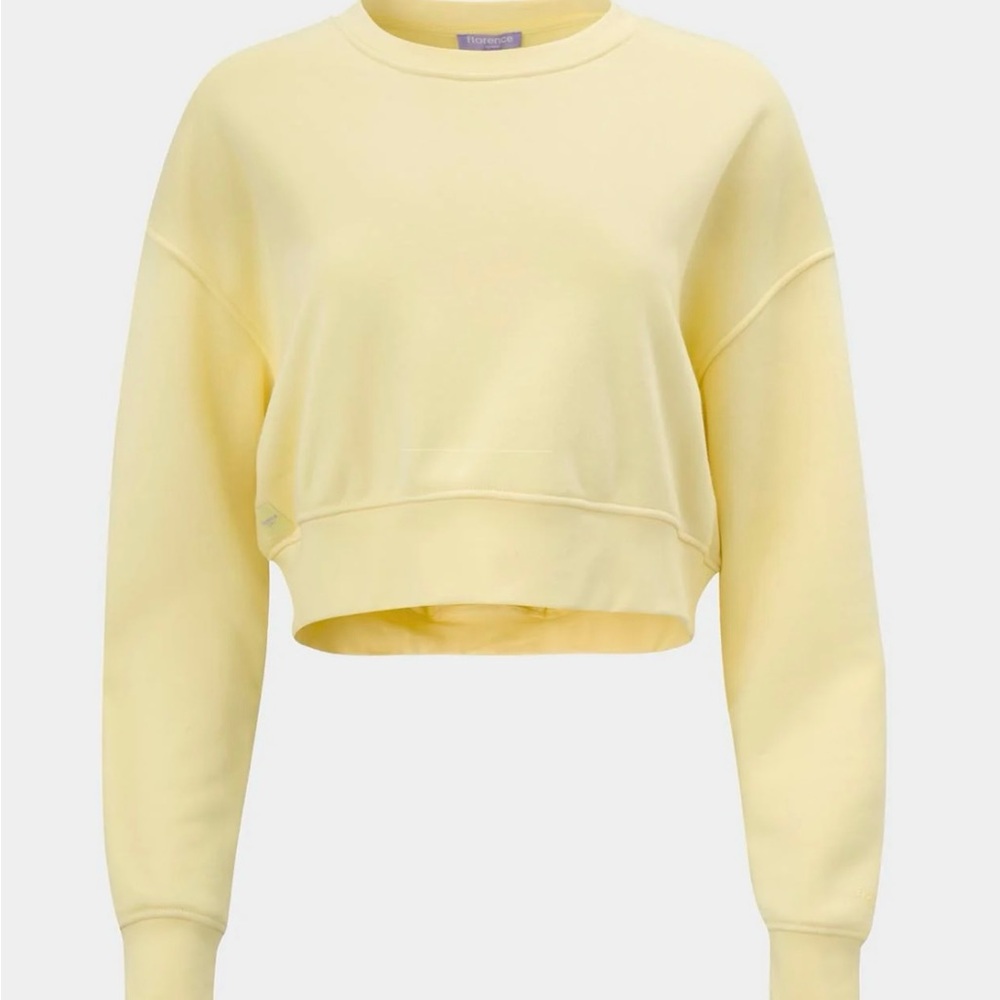 Florence by Mills Cozy Crush Cropped Sweatshirt Buttercup Size  small NWT